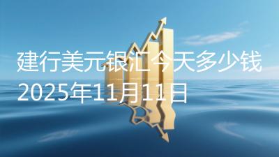 建行美元银汇今天多少钱2025年11月11日