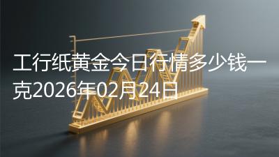 工行纸黄金今日行情多少钱一克2026年02月24日