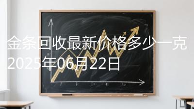 金条回收最新价格多少一克2025年06月22日