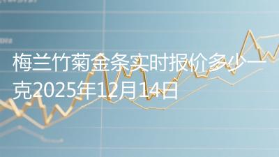 梅兰竹菊金条实时报价多少一克2025年12月14日