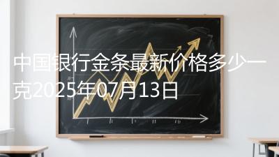 中国银行金条最新价格多少一克2025年07月13日