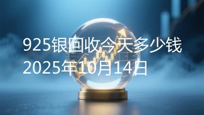 925银回收今天多少钱2025年10月14日