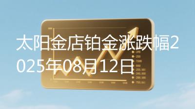 太阳金店铂金涨跌幅2025年08月12日