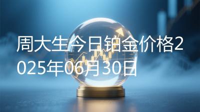 周大生今日铂金价格2025年06月30日