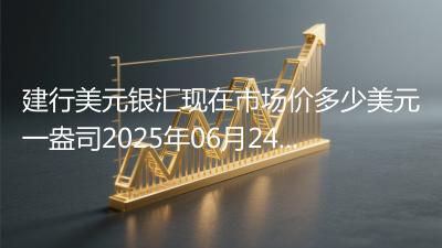 建行美元银汇现在市场价多少美元一盎司2025年06月24日