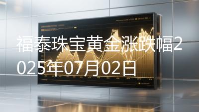 福泰珠宝黄金涨跌幅2025年07月02日