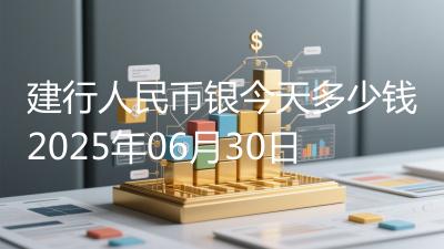 建行人民币银今天多少钱2025年06月30日