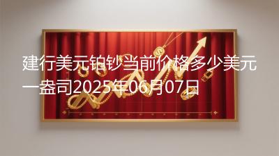 建行美元铂钞当前价格多少美元一盎司2025年06月07日