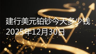 建行美元铂钞今天多少钱2025年12月30日