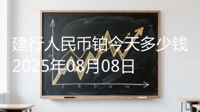 建行人民币铂今天多少钱2025年08月08日
