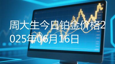 周大生今日铂金价格2025年06月16日