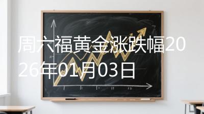 周六福黄金涨跌幅2026年01月03日