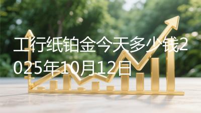 工行纸铂金今天多少钱2025年10月12日