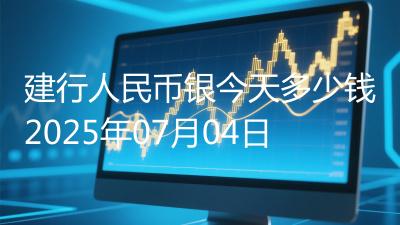 建行人民币银今天多少钱2025年07月04日