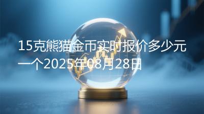 15克熊猫金币实时报价多少元一个2025年08月28日