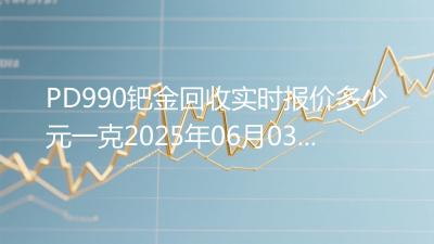 PD990钯金回收实时报价多少元一克2025年06月03日