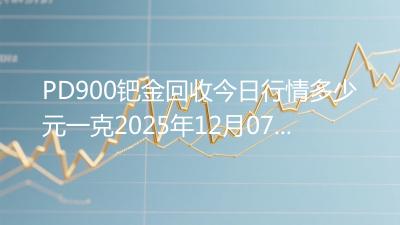 PD900钯金回收今日行情多少元一克2025年12月07日