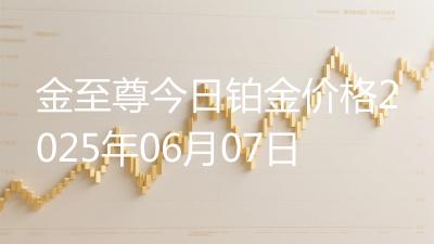 金至尊今日铂金价格2025年06月07日