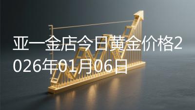 亚一金店今日黄金价格2026年01月06日