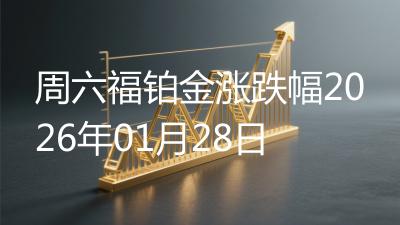 周六福铂金涨跌幅2026年01月28日