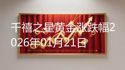 千禧之星黄金涨跌幅2026年01月21日