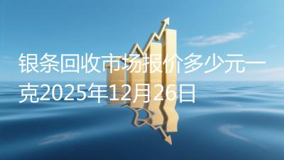 银条回收市场报价多少元一克2025年12月26日