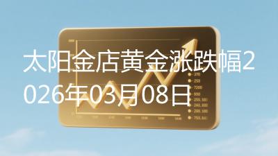 太阳金店黄金涨跌幅2026年03月08日