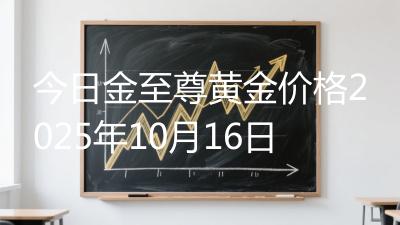 今日金至尊黄金价格2025年10月16日