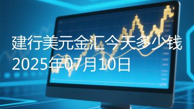 建行美元金汇今天多少钱2025年07月10日