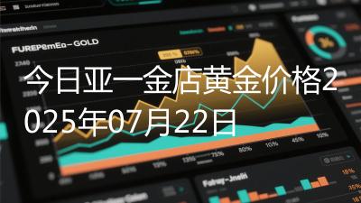 今日亚一金店黄金价格2025年07月22日