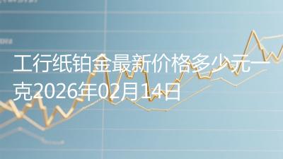 工行纸铂金最新价格多少元一克2026年02月14日