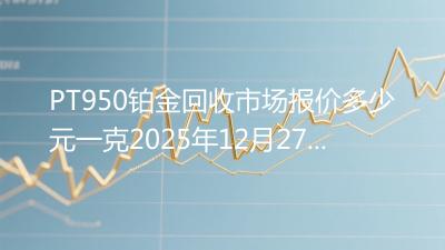PT950铂金回收市场报价多少元一克2025年12月27日