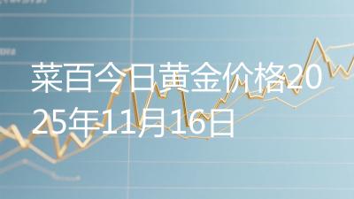 菜百今日黄金价格2025年11月16日