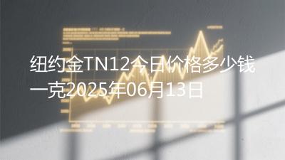 纽约金TN12今日价格多少钱一克2025年06月13日