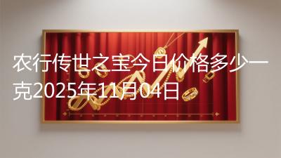 农行传世之宝今日价格多少一克2025年11月04日