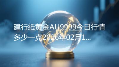 建行纸黄金AU9999今日行情多少一克2026年02月10日