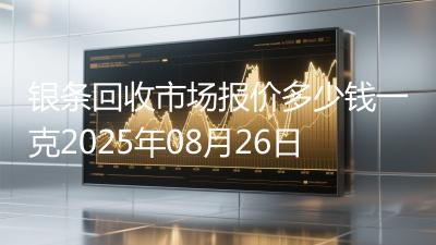 银条回收市场报价多少钱一克2025年08月26日