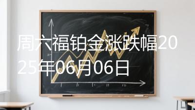周六福铂金涨跌幅2025年06月06日