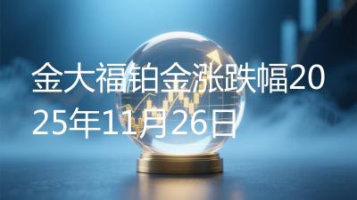 金大福铂金涨跌幅2025年11月26日