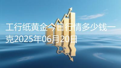 工行纸黄金今日行情多少钱一克2025年06月20日