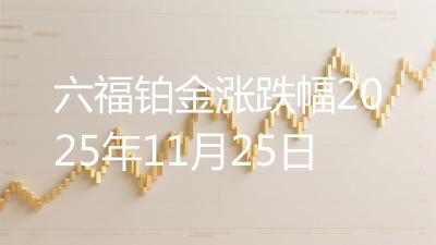 六福铂金涨跌幅2025年11月25日