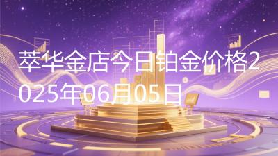 萃华金店今日铂金价格2025年06月05日
