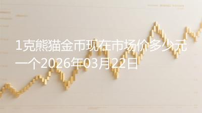 1克熊猫金币现在市场价多少元一个2026年03月22日
