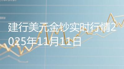 建行美元金钞实时行情2025年11月11日