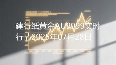 建行纸黄金AU9999实时行情2025年07月28日