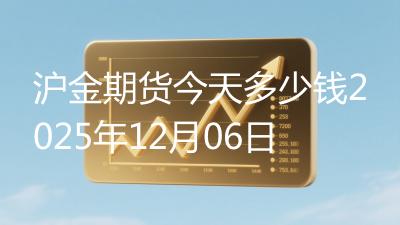 沪金期货今天多少钱2025年12月06日