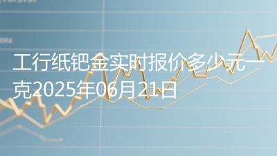 工行纸钯金实时报价多少元一克2025年06月21日