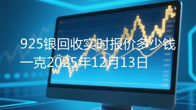 925银回收实时报价多少钱一克2025年12月13日