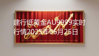 建行纸黄金AU9999实时行情2025年06月25日