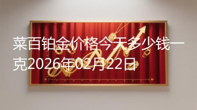菜百铂金价格今天多少钱一克2026年02月22日
